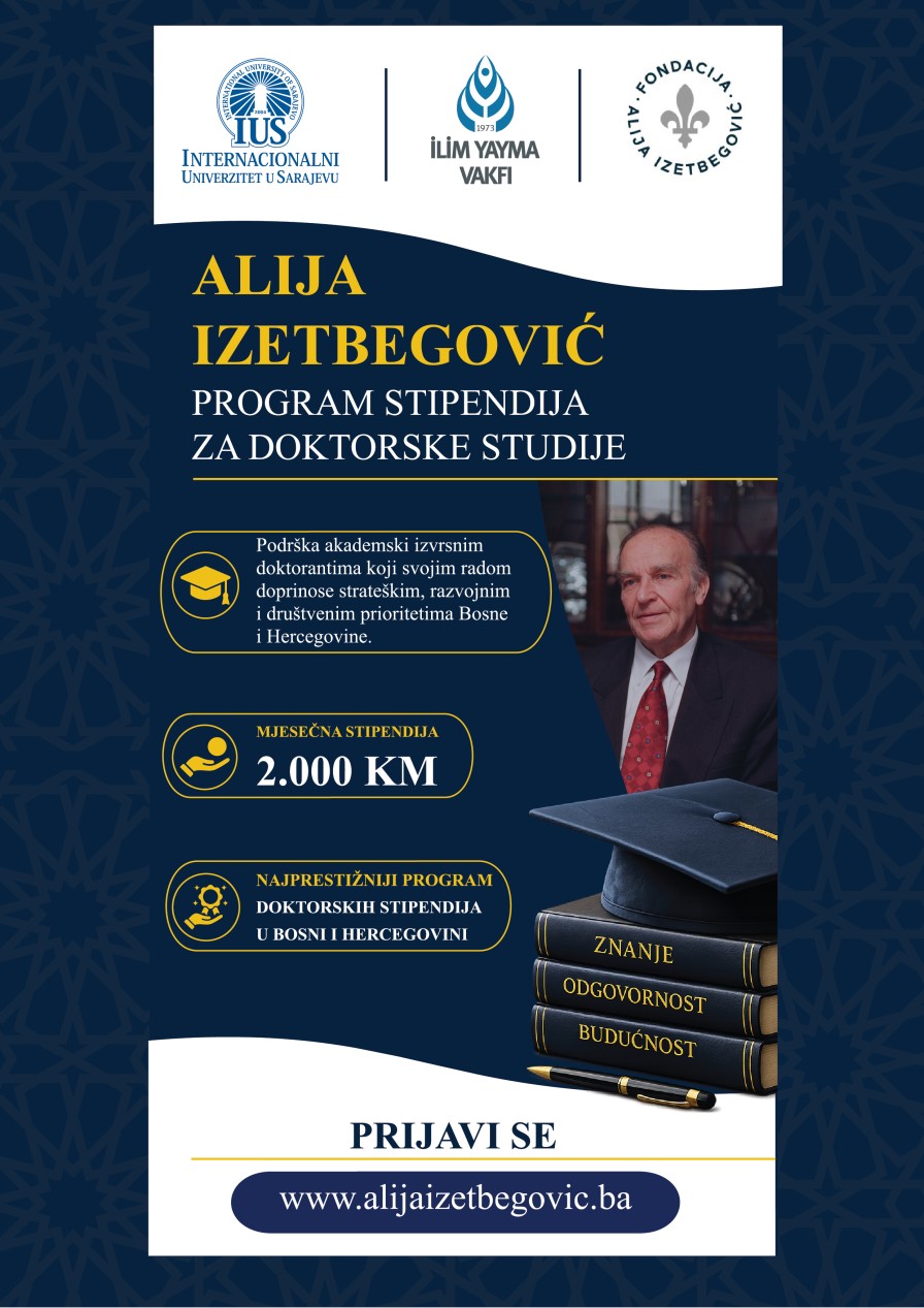 Otvoren Javni poziv za dodjelu Stipendije „Alija Izetbegović“ za doktorski studij